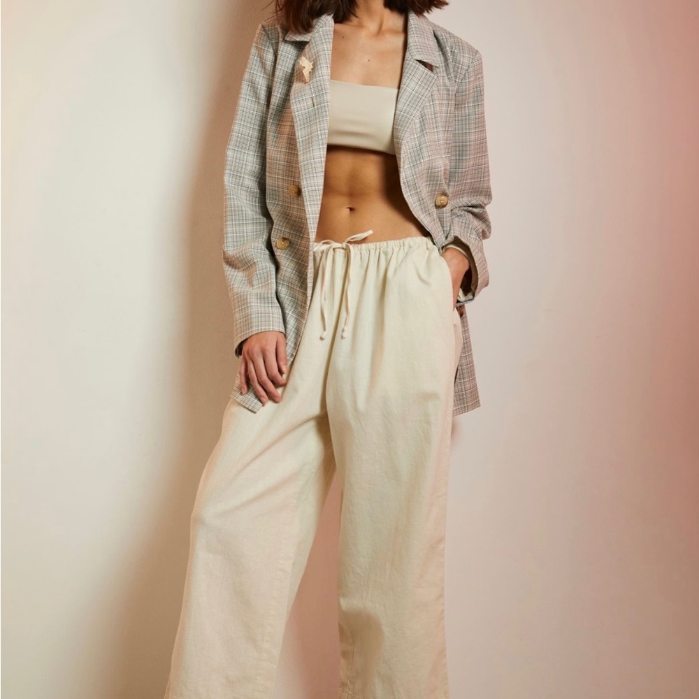 Free People Livin' In It Cotton-Linen Pants NWOT